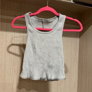 DAZY Classic Gray Ribbed Women’s Tank Top